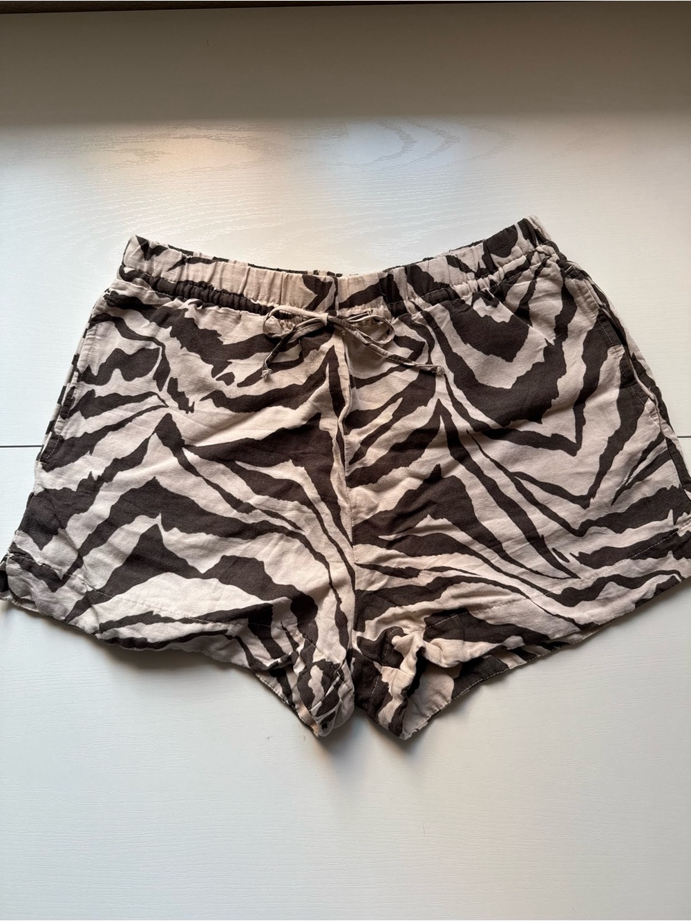 H&M zebra print shorts